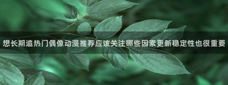 动漫天堂热门列表：想长期追热门偶像动漫推荐应该关注哪些因素更新稳定性也很重要